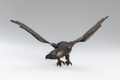 Lot 29 - A PAIR OF BRONZE ‘EAGLE’ KORO (INCENSE BURNER)