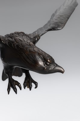 Lot 29 - A PAIR OF BRONZE ‘EAGLE’ KORO (INCENSE BURNER)