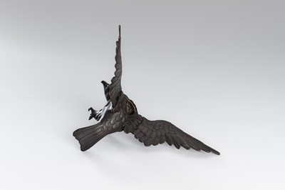 Lot 29 - A PAIR OF BRONZE ‘EAGLE’ KORO (INCENSE BURNER)