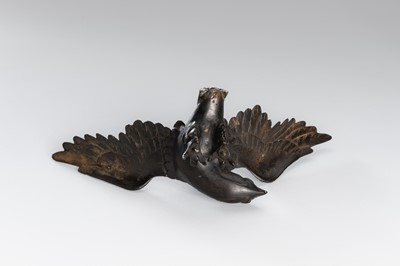 Lot 29 - A PAIR OF BRONZE ‘EAGLE’ KORO (INCENSE BURNER)
