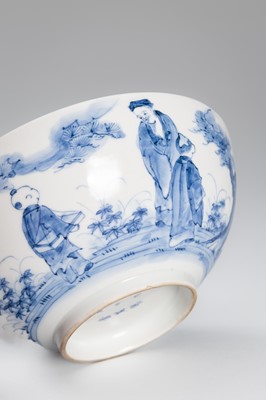 Lot 223 - HOTO: A BLUE AND WHITE HIRADO PORCELAIN BOWL