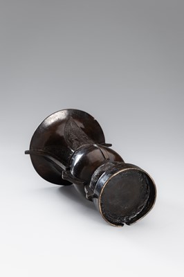 AN ARCHAISTIC BRONZE VASE, GU, CHINA, QING DYNASTY