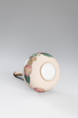 Lot 217 - A FINE PORCELAIN ‘PEACH AND FINGER CITRON’ BOTTLE VASE