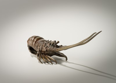 Lot 48 - A BRONZE OKIMONO OF A SPINY LOBSTER