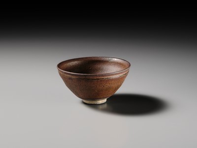 Lot 229 - A JIAN PERSIMMON-GLAZED STONEWARE TEA BOWL, SONG DYNASTY