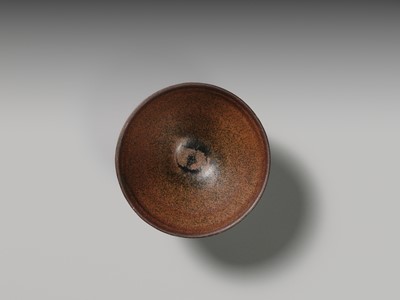 Lot 229 - A JIAN PERSIMMON-GLAZED STONEWARE TEA BOWL, SONG DYNASTY