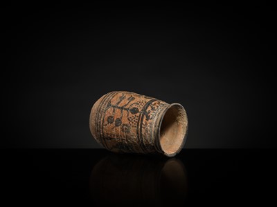 Lot 105 - A NEOLITHIC POTTERY ‘ZEBU’ CUP, INDUS VALLEY CIVILIZATION, 3300 BC to 1300 BC