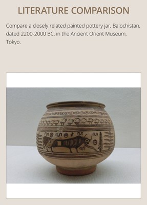 Lot 105 - A NEOLITHIC POTTERY ‘ZEBU’ CUP, INDUS VALLEY CIVILIZATION, 3300 BC to 1300 BC