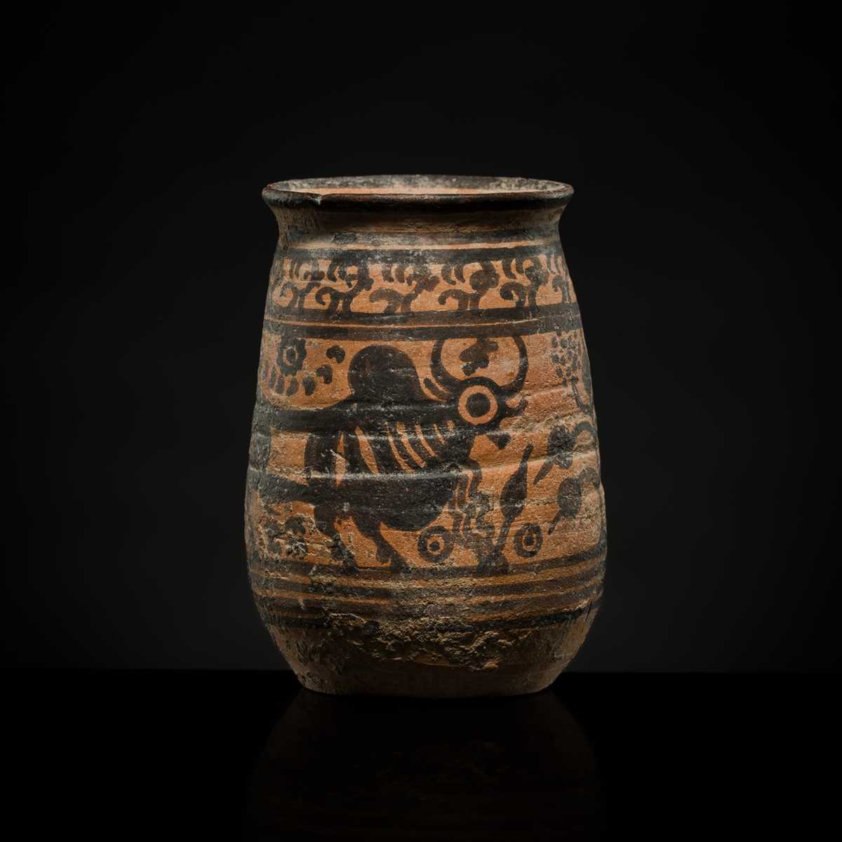 Lot 105 - A NEOLITHIC POTTERY ‘ZEBU’ CUP, INDUS VALLEY CIVILIZATION, 3300 BC to 1300 BC