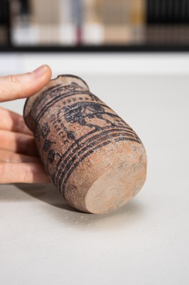 Lot 105 - A NEOLITHIC POTTERY ‘ZEBU’ CUP, INDUS VALLEY CIVILIZATION, 3300 BC to 1300 BC