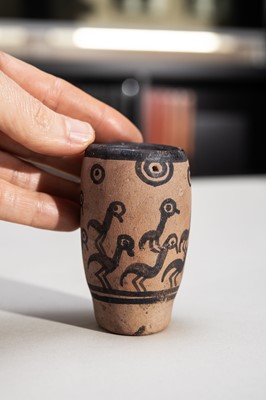 Lot 105 - A NEOLITHIC POTTERY ‘ZEBU’ CUP, INDUS VALLEY CIVILIZATION, 3300 BC to 1300 BC