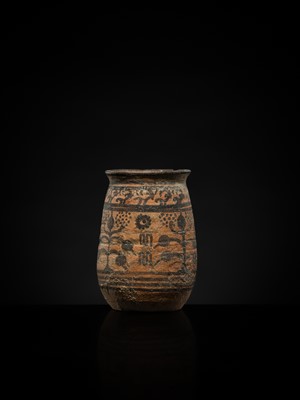 Lot 105 - A NEOLITHIC POTTERY ‘ZEBU’ CUP, INDUS VALLEY CIVILIZATION, 3300 BC to 1300 BC