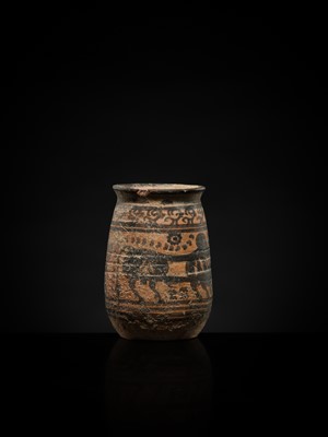 Lot 105 - A NEOLITHIC POTTERY ‘ZEBU’ CUP, INDUS VALLEY CIVILIZATION, 3300 BC to 1300 BC
