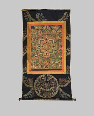 Lot 45 - A THANGKA OF THE VASUDHARA MANDALA, 18TH-19TH CENTURY