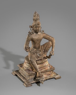 Lot 1529 - A BRONZE FIGURE OF SHIVA, KALIMANTAN, 10TH CENTURY