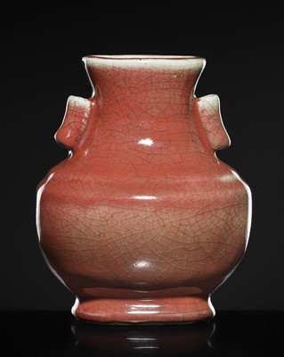 Lot 540 - A COPPER-RED-GLAZED ‘LANGYAO’ VASE, HU, 18TH-19TH CENTURY