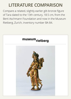 A GILT-BRONZE FIGURE OF TARA, EARLY MALLA PERIOD, 1100 – 1382 AD