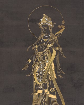 Lot 1598 - NAKAMURA SHUNDO: A BUDDHIST PAINTING DEPICTING KANNON
