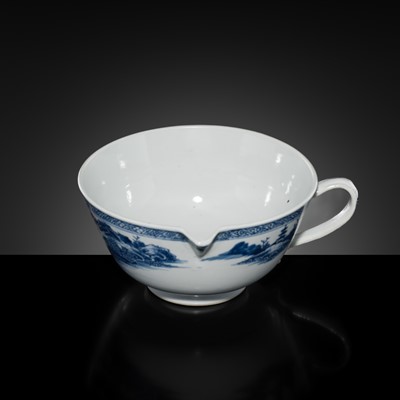 Lot 178 - A BLUE AND WHITE LARGE BOWL-SHAPED JUG, QIANLONG PERIOD, FROM THE NANKING CARGO