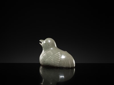 Lot 41 - A CELADON GLAZED ‘DUCK’ WATER DROPPER, KOREA, 19TH-20TH CENTURY OR EARLIER