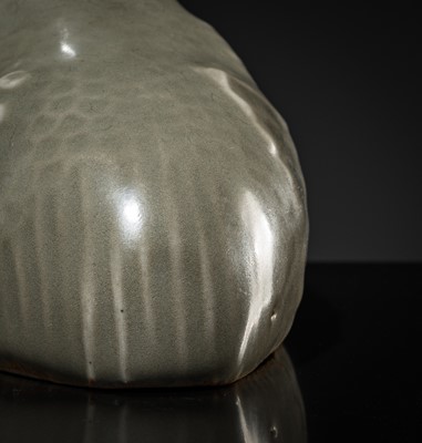 Lot 41 - A CELADON GLAZED ‘DUCK’ WATER DROPPER, KOREA, 19TH-20TH CENTURY OR EARLIER