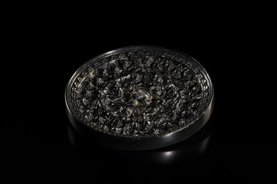 Lot 198 - A SMALL ‘LION AND GRAPEVINE’ BRONZE MIRROR, TANG DYNASTY