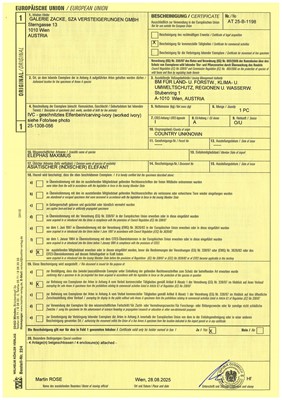 Lot 109 - A RARE HEPTAGONAL IVORY BRUSH POT, BITONG, EARLY QING DYNASTY