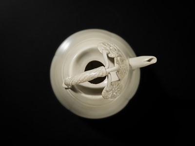 Lot 3 - A RARE SMALL DINGYAO ‘MELON’ EWER, NORTHERN SONG DYNASTY