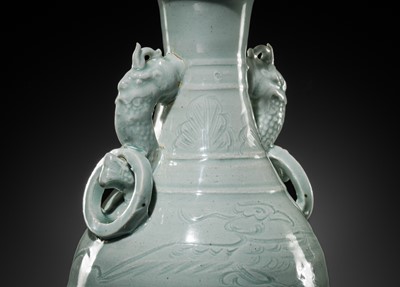 Lot 11 - A LARGE QINGBAI VASE, YUAN DYNASTY