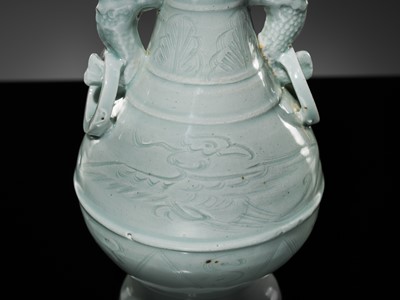 Lot 11 - A LARGE QINGBAI VASE, YUAN DYNASTY