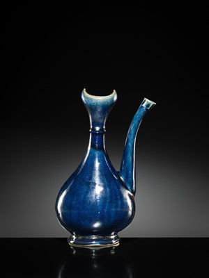 Lot 29 - A BLUE-GLAZED EWER FOR THE ISLAMIC MARKET, EARLY 18TH CENTURY