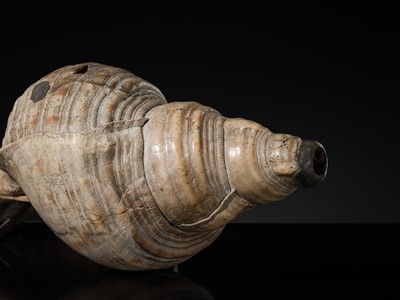 Lot 136 - A LARGE CONCH SHELL TRUMPET, HORAGAI, EDO PERIOD