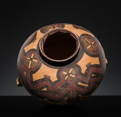 Lot 1 - A LARGE PAINTED POTTERY JAR, NEOLITHIC PERIOD, MAJIAYAO CULTURE