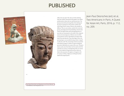 Lot 107 - A LARGE CAST IRON HEAD OF A DAOIST DEITY, MING DYNASTY