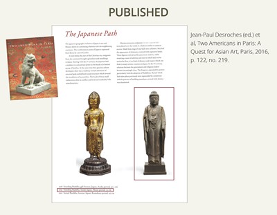 Lot 126 - A CYPRESS WOOD FIGURE OF AMIDA NYORAI, KAMAKURA PERIOD, 13TH-14TH CENTURY