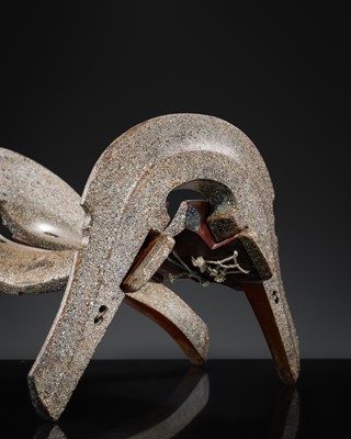 Lot 137 - A SUPERB MOTHER-OF-PEARL-INLAID WOOD KURA (SADDLE), EDO PERIOD