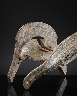 Lot 137 - A SUPERB MOTHER-OF-PEARL-INLAID WOOD KURA (SADDLE), EDO PERIOD