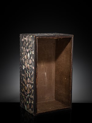 Lot 118 - A MOTHER-OF-PEARL INLAID LACQUER CHEST, JOSEON DYNASTY