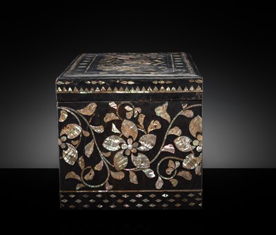 Lot 118 - A MOTHER-OF-PEARL INLAID LACQUER CHEST, JOSEON DYNASTY