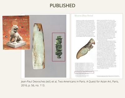 Lot 77 - AN EXCEPTIONAL GREEN JADE MAN-SHAPED SILHOUETTE PENDANT, MID-LATE WESTERN ZHOU PERIOD