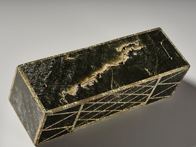 Lot 113 - AN EXTREMELY RARE AND HIGHLY IMPORTANT JADE ‘BIG DIPPER’ FUNERARY PILLOW, HAN DYNASTY