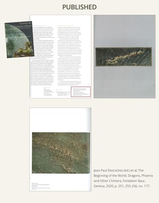 Lot 113 - AN EXTREMELY RARE AND HIGHLY IMPORTANT JADE ‘BIG DIPPER’ FUNERARY PILLOW, HAN DYNASTY