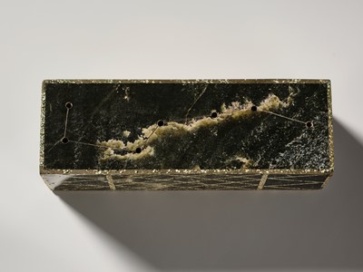 Lot 113 - AN EXTREMELY RARE AND HIGHLY IMPORTANT JADE ‘BIG DIPPER’ FUNERARY PILLOW, HAN DYNASTY