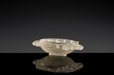 Lot 204 - A ROCK CRYSTAL EAR CUP, ERBEI, WESTERN HAN DYNASTY