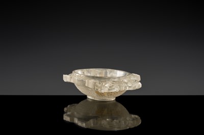 Lot 204 - A ROCK CRYSTAL EAR CUP, ERBEI, WESTERN HAN DYNASTY