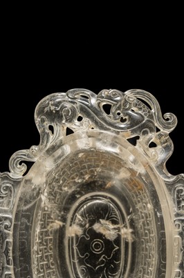 Lot 204 - A ROCK CRYSTAL EAR CUP, ERBEI, WESTERN HAN DYNASTY