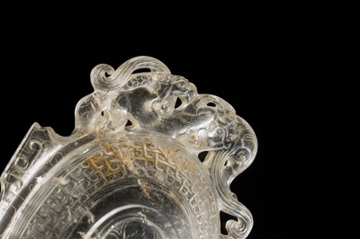 Lot 204 - A ROCK CRYSTAL EAR CUP, ERBEI, WESTERN HAN DYNASTY