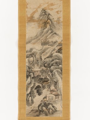 Lot 1034 - A HANGING SCROLL ‘SHAN SHUI’ PAINTING, QING