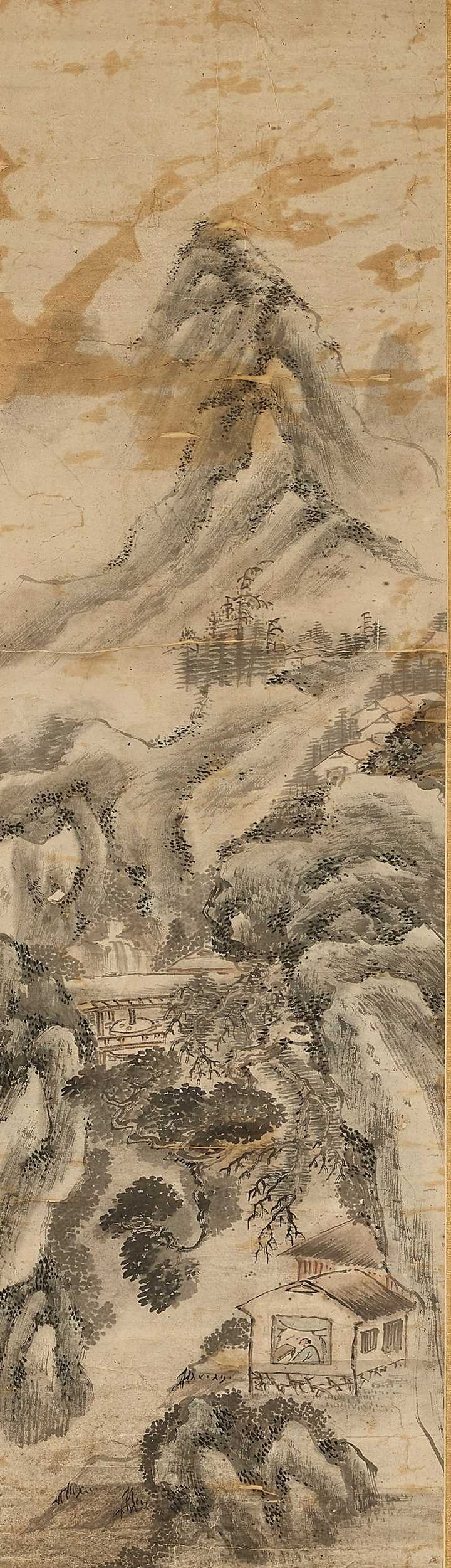 Lot 1034 - A HANGING SCROLL ‘SHAN SHUI’ PAINTING, QING