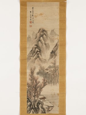 Lot 955 - A HANGING SCROLL ‘SHAN SHUI’ PAINTING, QING